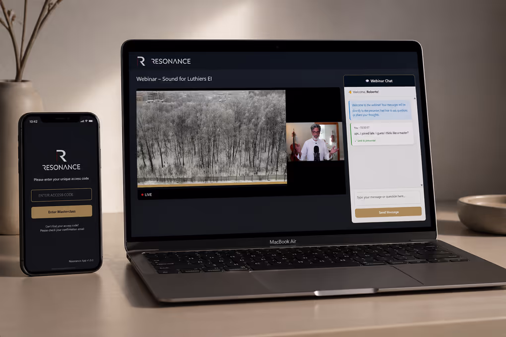 Resonance branded webinar environment