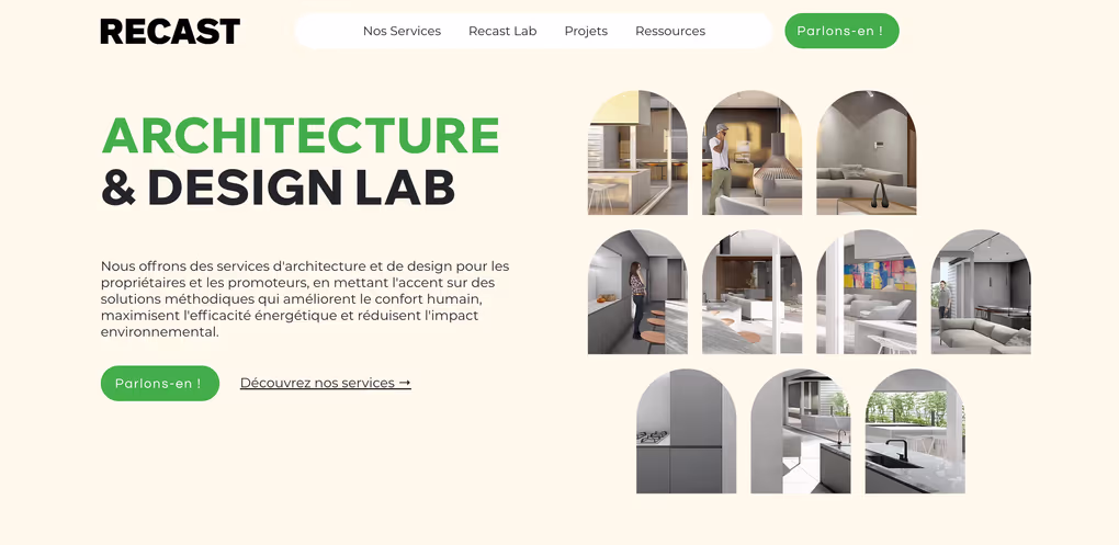 Badiarov Architects website before the redesign