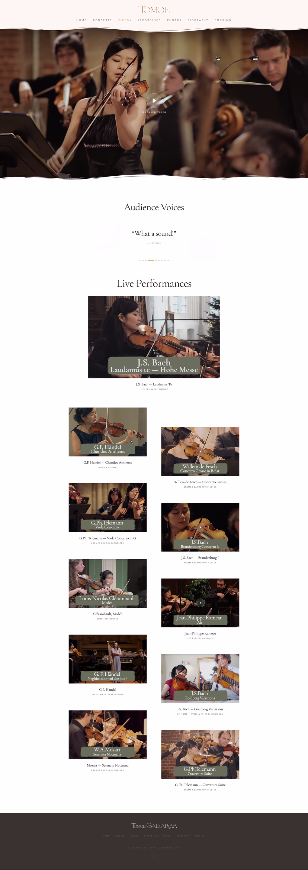 A full-page screenshot from the redesigned Tomoe website